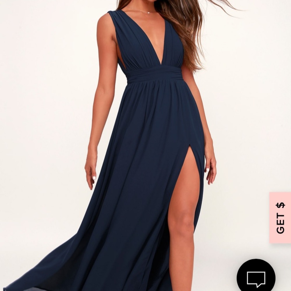 Lulu’s Heavenly Hues Navy Blue Maxi Dress